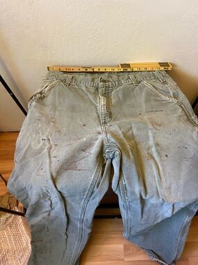 Carhartt Men's Relaxed Fit Light Blue Work Jeans